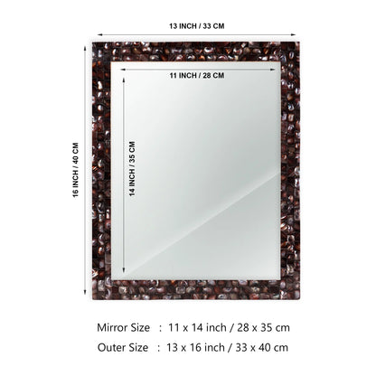 Make to Order Mother Of Pearl Grey Mirror - Available in 7 Sizes