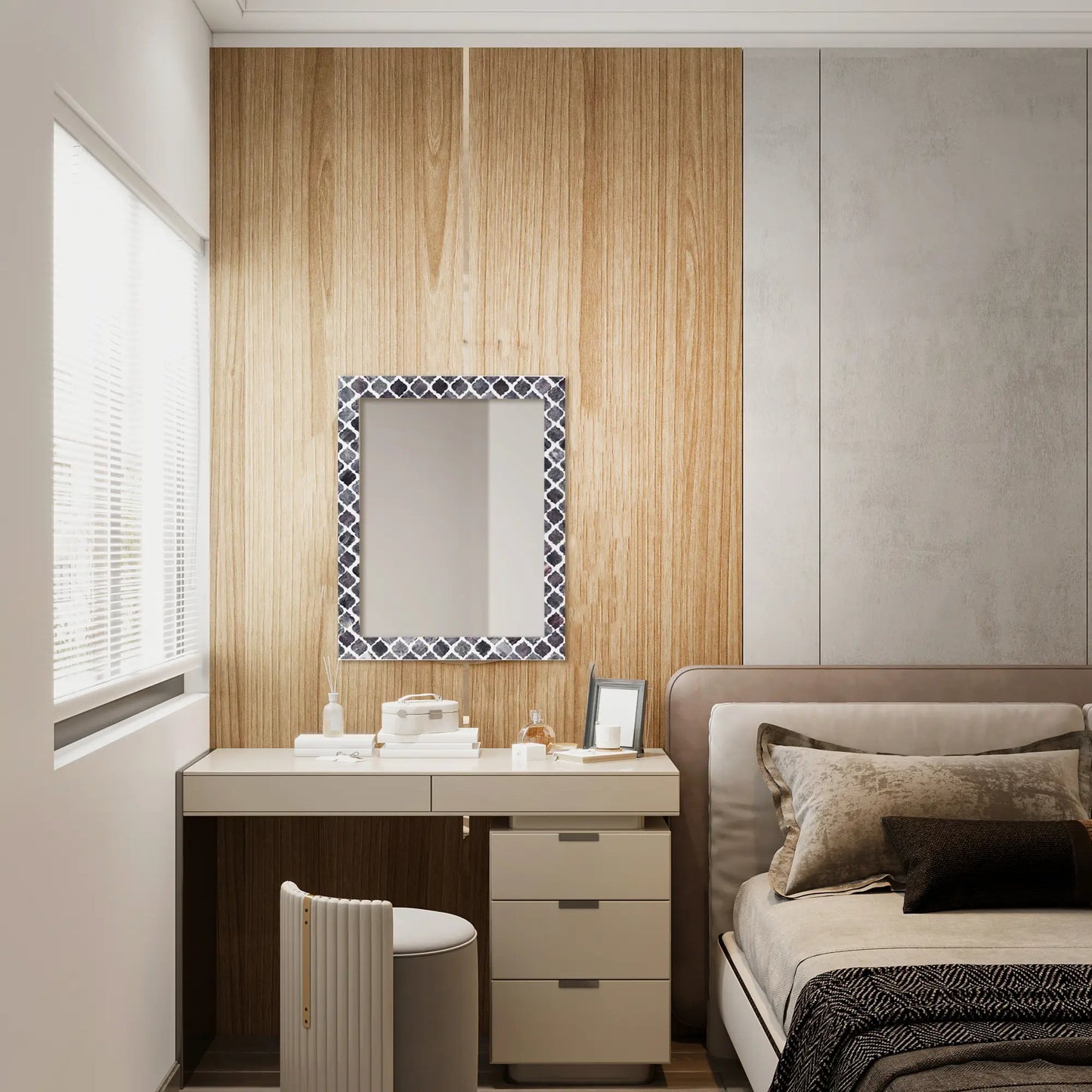 Make to Order Moroccan Grey Mirror - Available in 4 Sizes