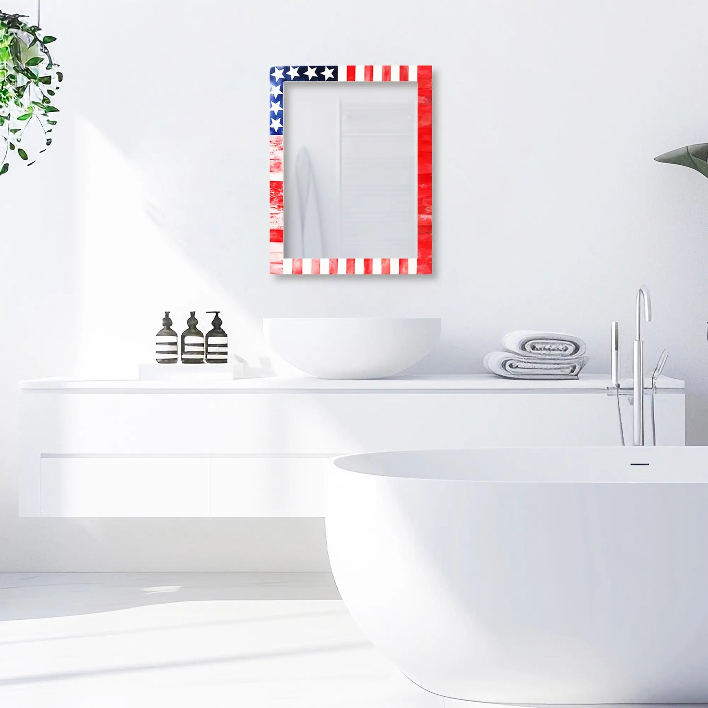 Make to Order USA Flag Pattern Mirror - Available in 4 Sizes