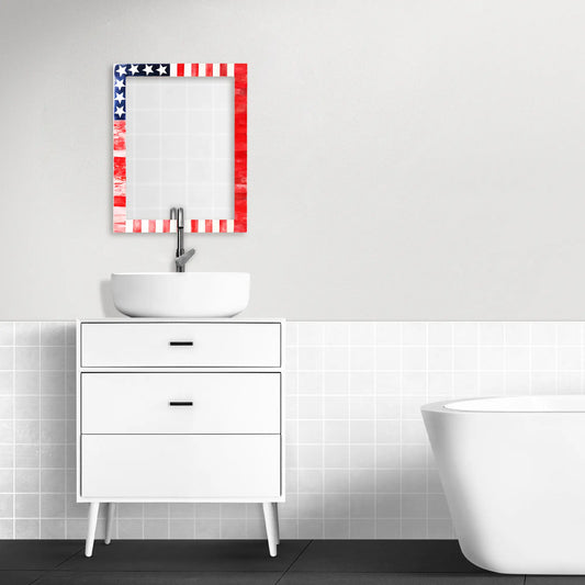 Make to Order USA Flag Pattern Mirror - Available in 4 Sizes