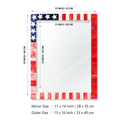 Make to Order USA Flag Pattern Mirror - Available in 4 Sizes