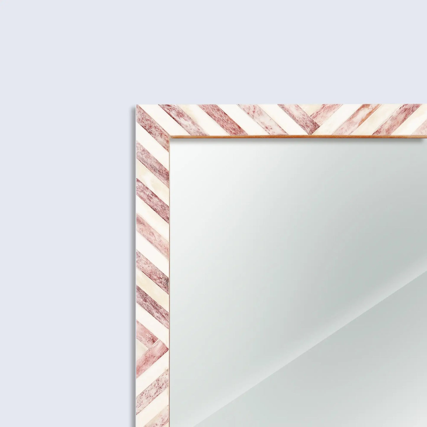 Make to Order Chevron Pattern Brown Mirror- Available in 4 Sizes