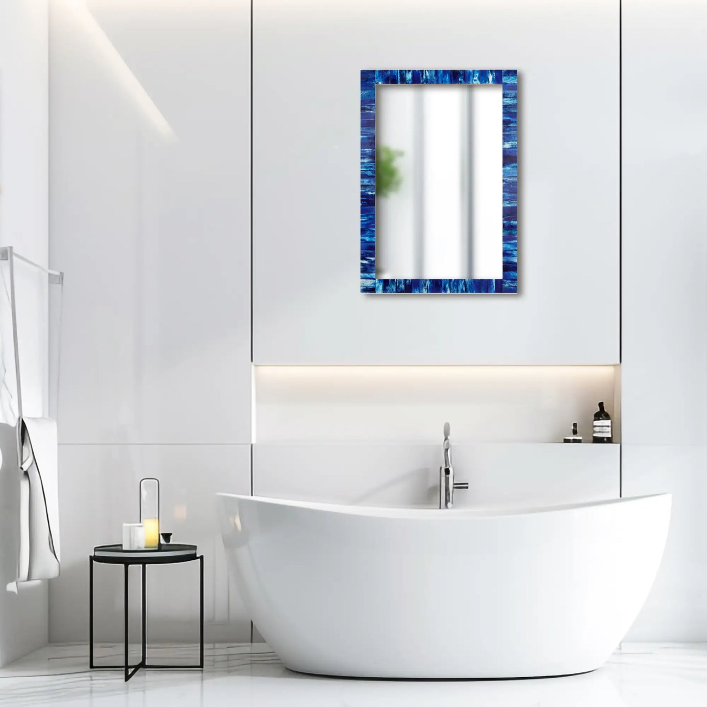 Make to Order Classic Blue Mirror - Available in 5 Sizes