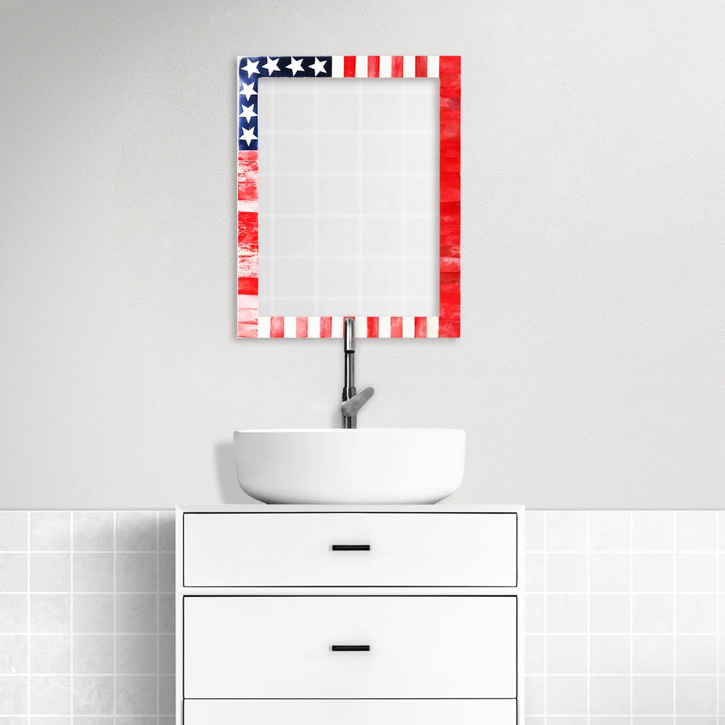 Make to Order USA Flag Pattern Mirror - Available in 4 Sizes