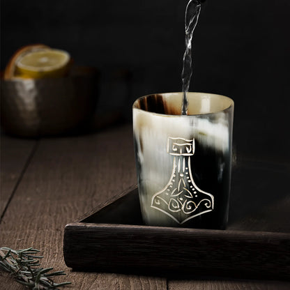 Horn Whiskey Shot Glasses Pack (4,8 & 12) – Hold Up to 6.5oz, Nordic Hammer