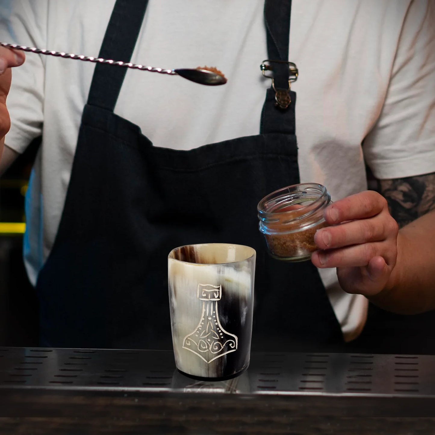 Horn Whiskey Shot Glasses Pack (4,8 & 12) – Hold Up to 6.5oz, Nordic Hammer