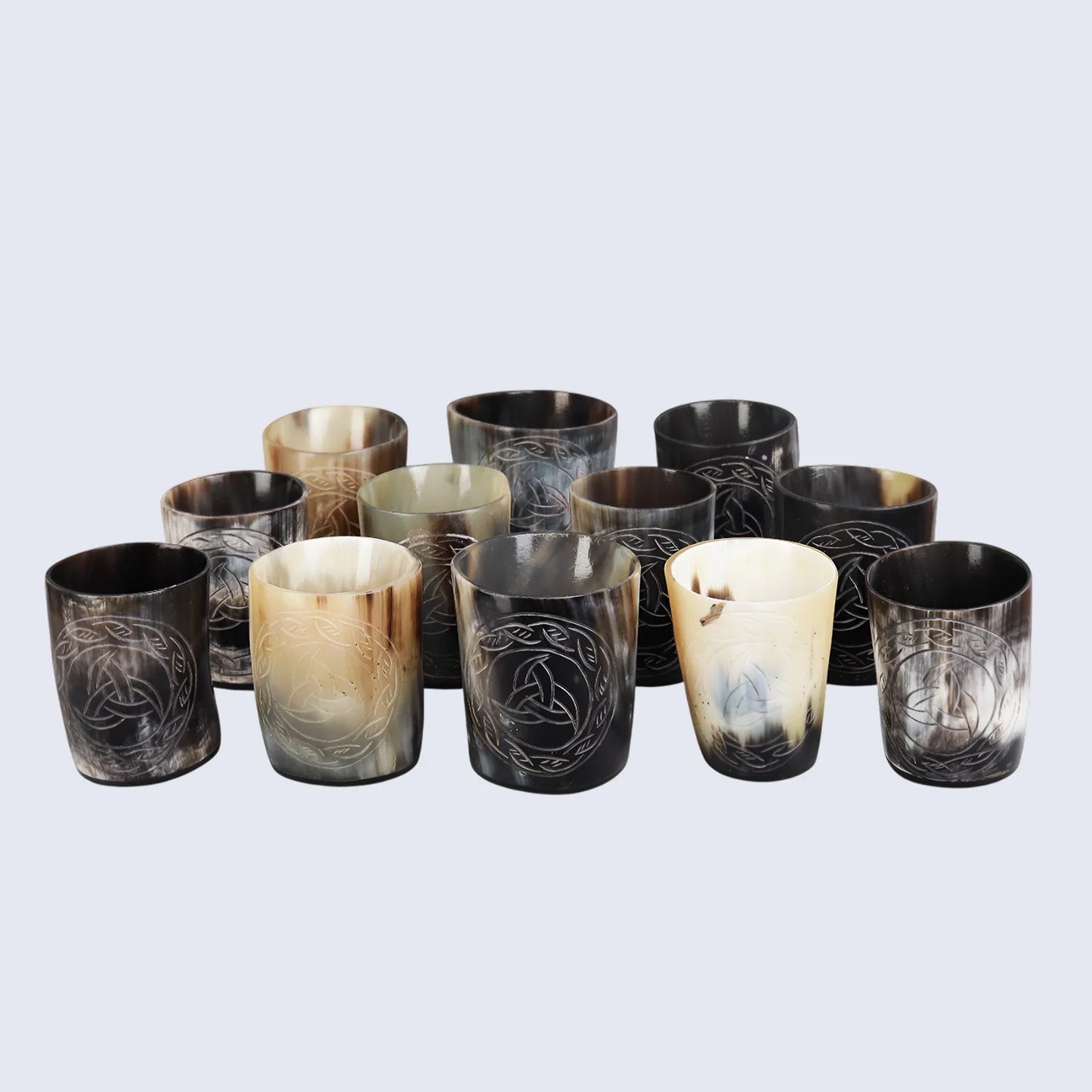 Horn Whiskey Shot Glasses Pack (4,8 & 12) – Hold Up to 6.5oz, Eternal