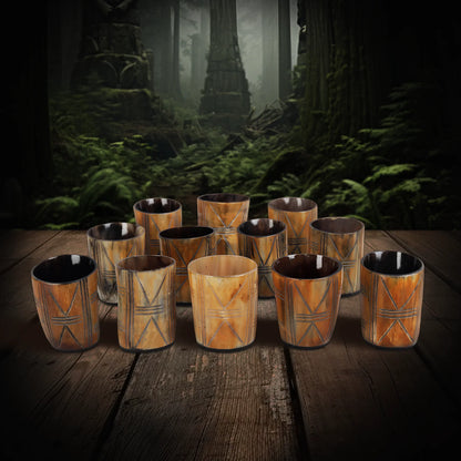 Horn Whiskey Shot Glasses Pack (4,8 & 12) – Hold Up to 6.5oz, Crossroad
