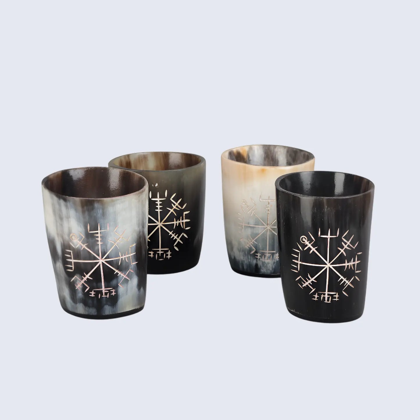 Horn Whiskey Shot Glasses Pack (4,8 & 12) – Hold Up to 6.5oz, Wayfinder