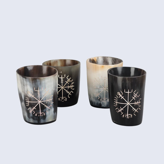 Horn Whiskey Shot Glasses Pack (4,8 & 12) – Hold Up to 6.5oz, Wayfinder