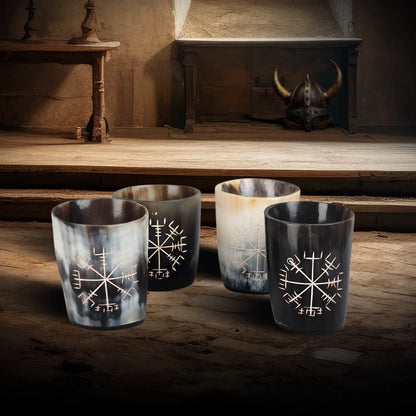 Horn Whiskey Shot Glasses Pack (4,8 & 12) – Hold Up to 6.5oz, Wayfinder