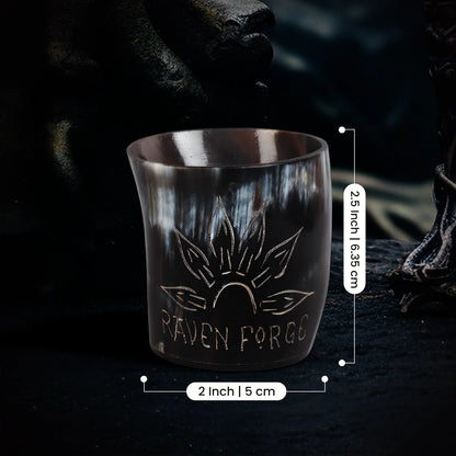 Horn Whiskey Shot Glasses Pack (4,8 & 12) – Hold Up to 6.5oz, Sunburst