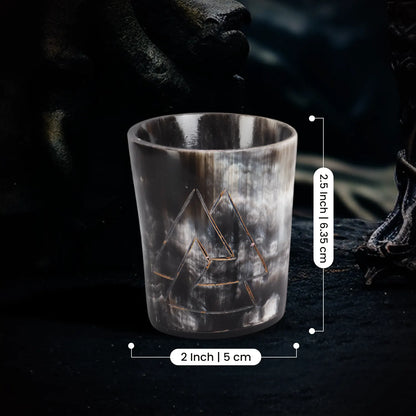 Horn Whiskey Shot Glasses Pack (4,8 & 12) – Hold Up to 6.5oz, Odin
