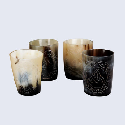 Horn Whiskey Shot Glasses Pack (4,8 & 12) – Hold Up to 6.5oz, Eternal