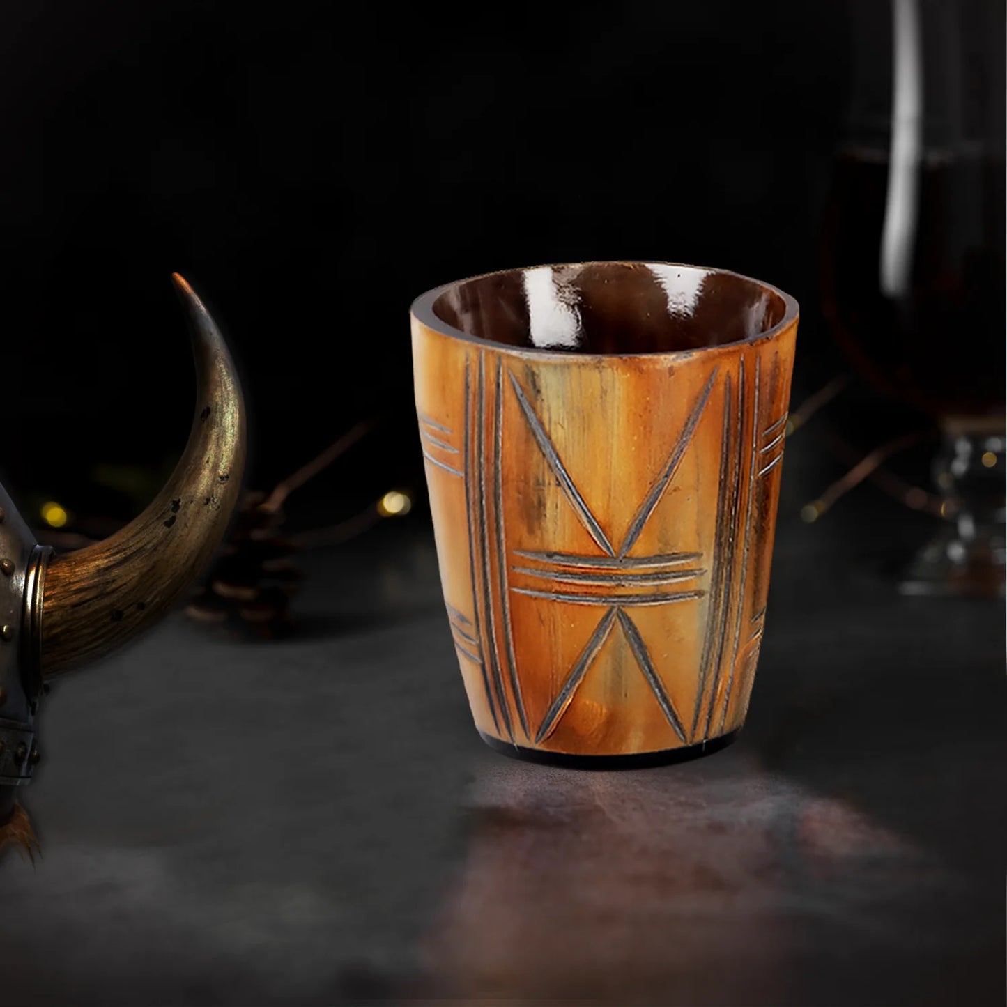 Horn Whiskey Shot Glasses Pack (4,8 & 12) – Hold Up to 6.5oz, Crossroad