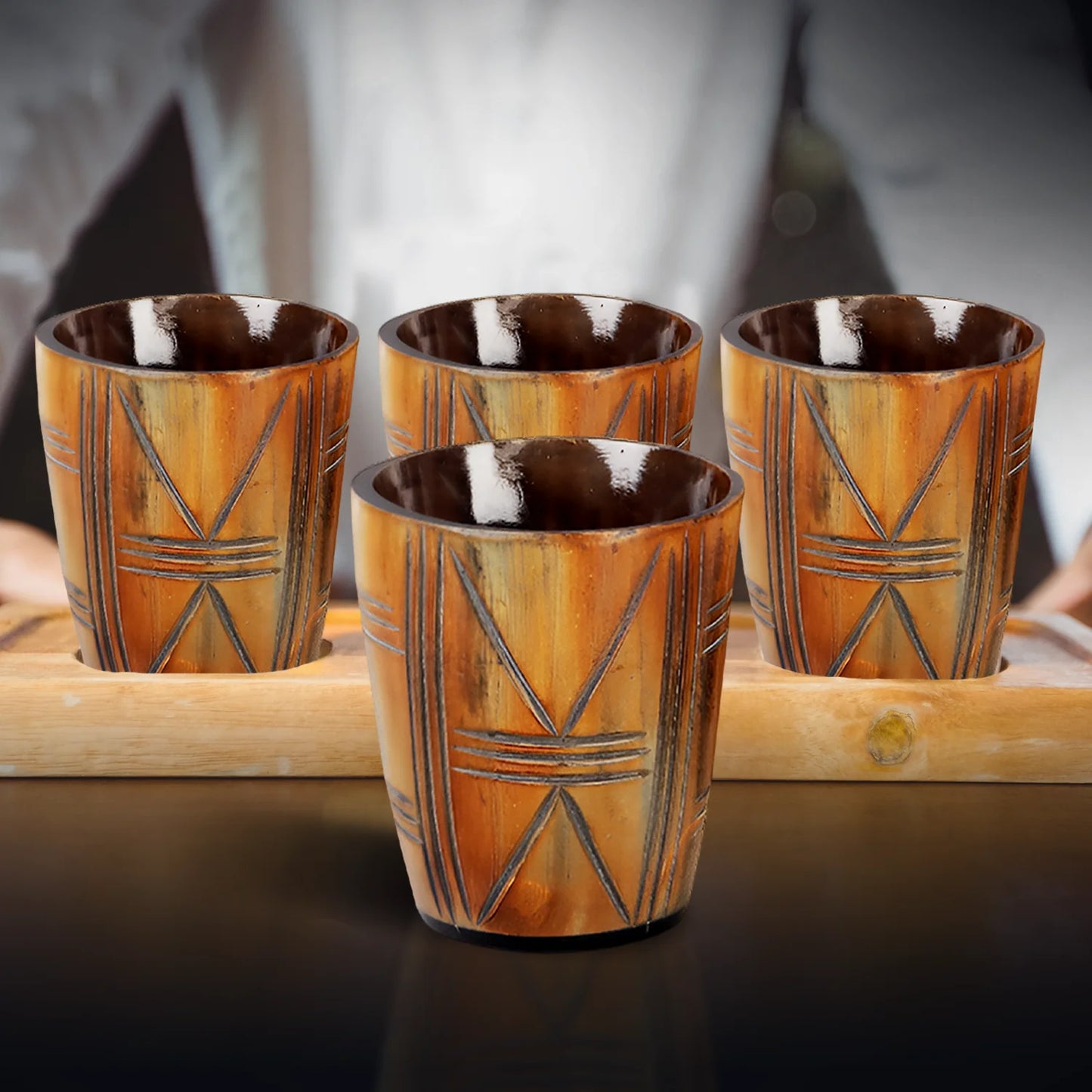 Horn Whiskey Shot Glasses Pack (4,8 & 12) – Hold Up to 6.5oz, Crossroad