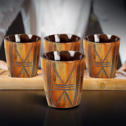 Horn Whiskey Shot Glasses Pack (4,8 & 12) – Hold Up to 6.5oz, Crossroad