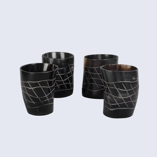 Horn Whiskey Shot Glasses Pack (4,8 & 12) – Hold Up to 6.5oz, Web