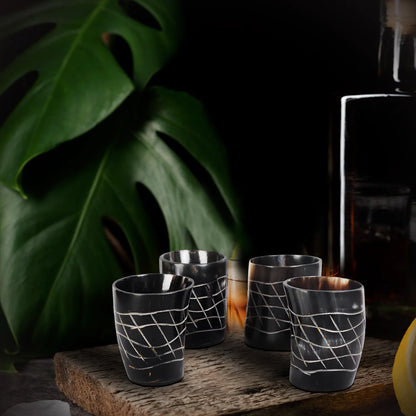 Horn Whiskey Shot Glasses Pack (4,8 & 12) – Hold Up to 6.5oz, Web