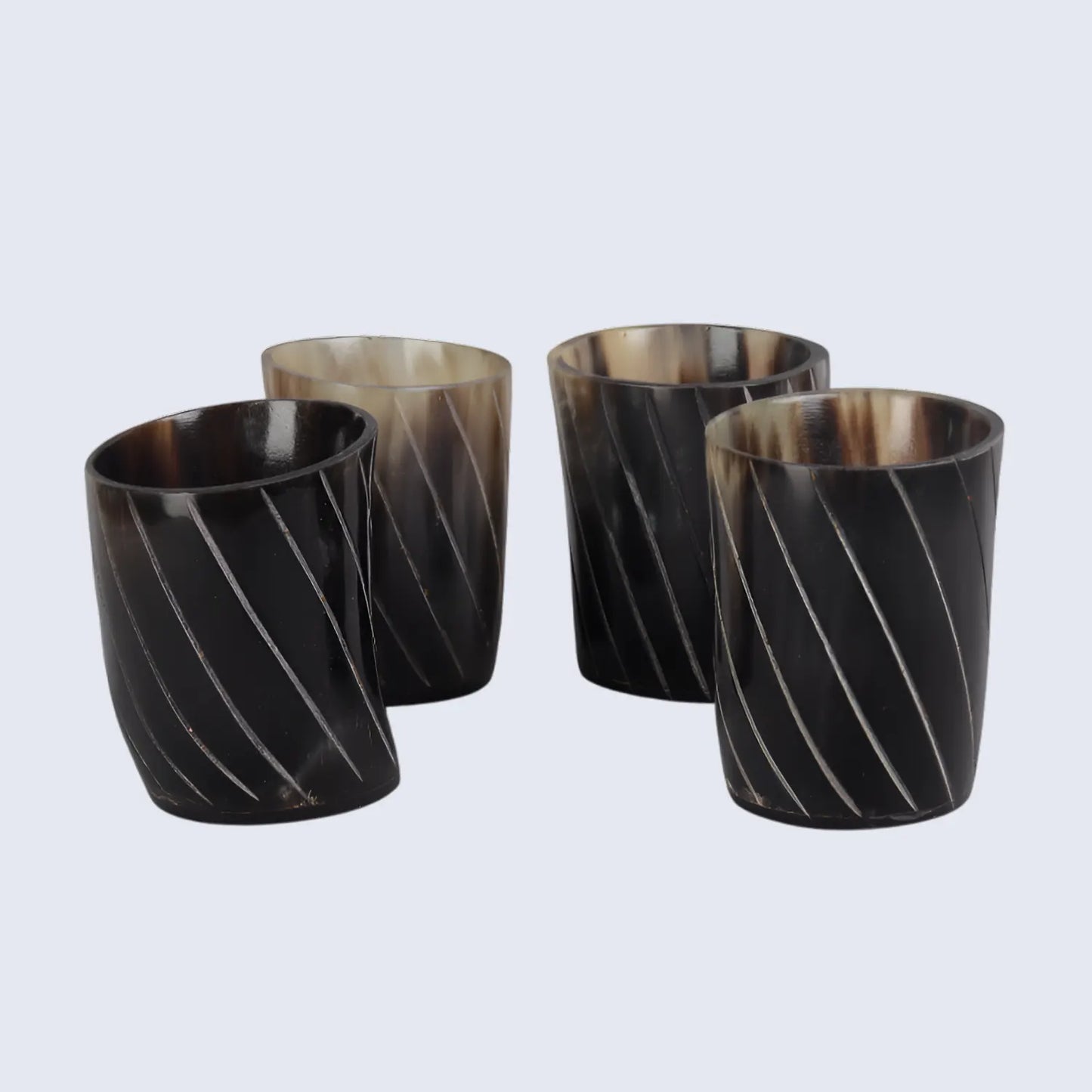 Horn Whiskey Shot Glasses Pack (4,8 & 12) – Hold Up to 6.5oz, Twist