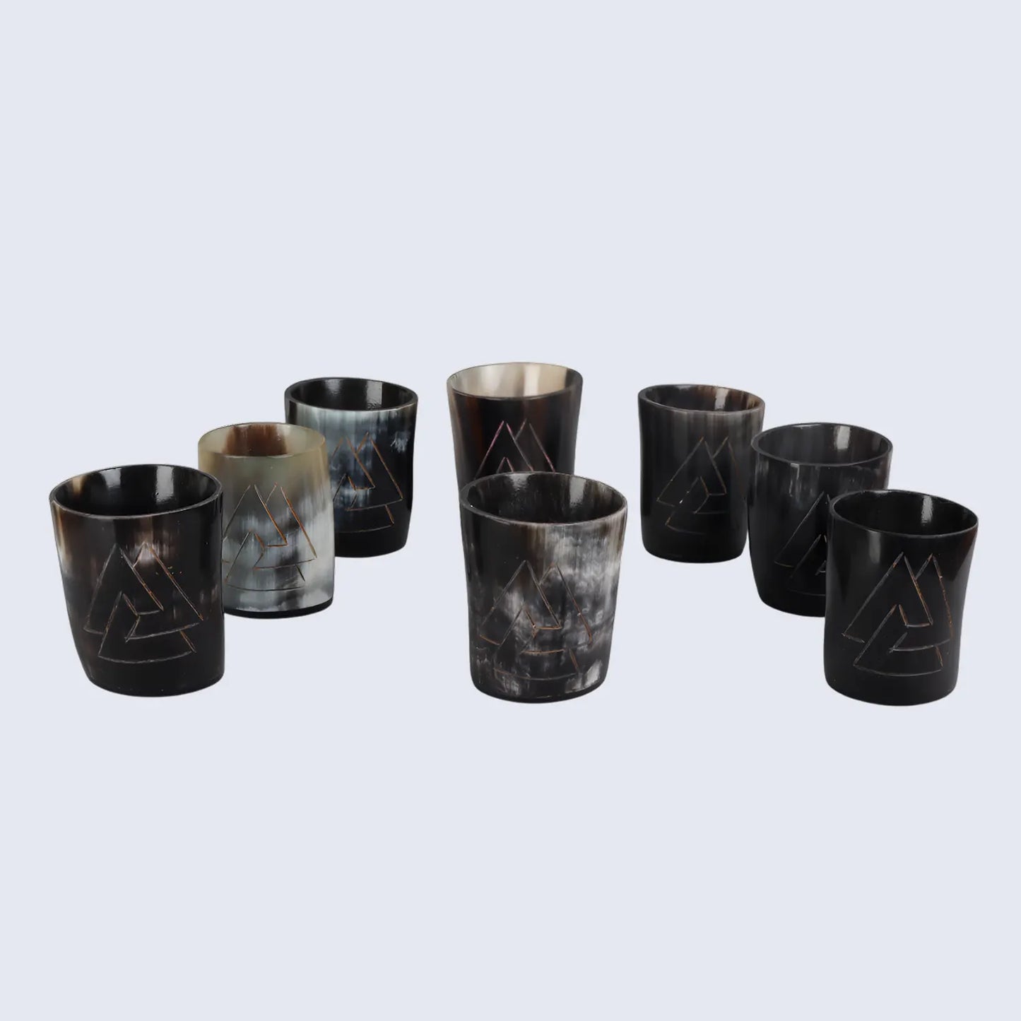 Horn Whiskey Shot Glasses Pack (4,8 & 12) – Hold Up to 6.5oz, Odin
