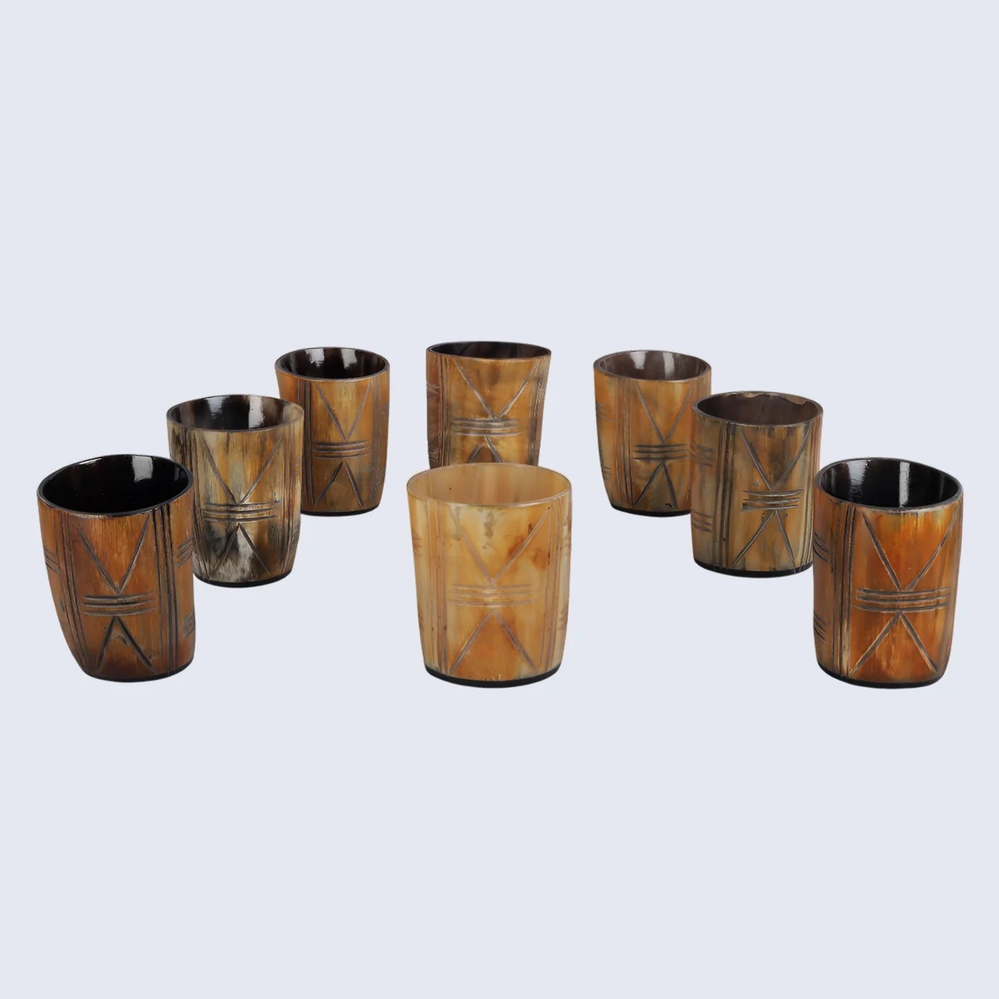Horn Whiskey Shot Glasses Pack (4,8 & 12) – Hold Up to 6.5oz, Crossroad