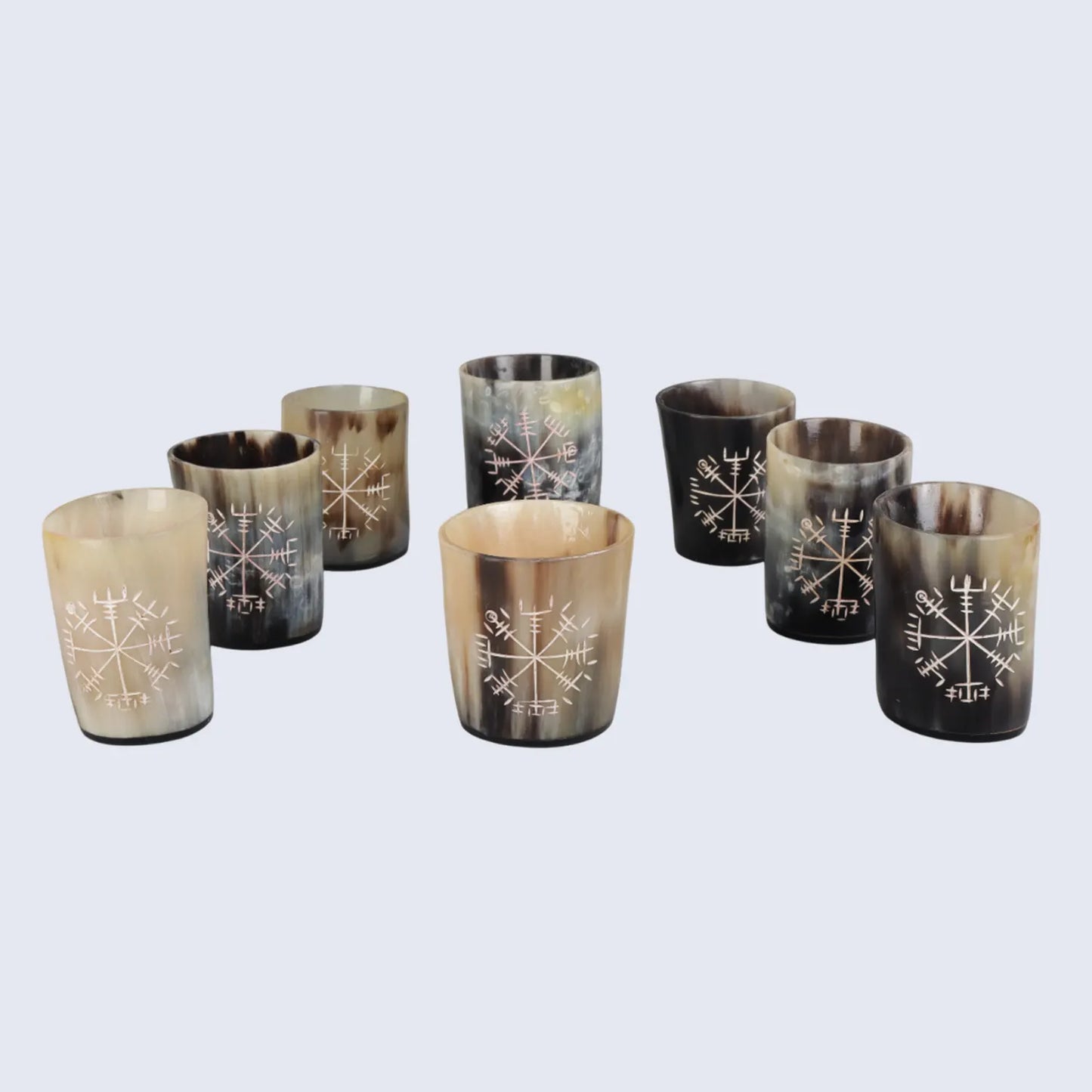 Horn Whiskey Shot Glasses Pack (4,8 & 12) – Hold Up to 6.5oz, Wayfinder