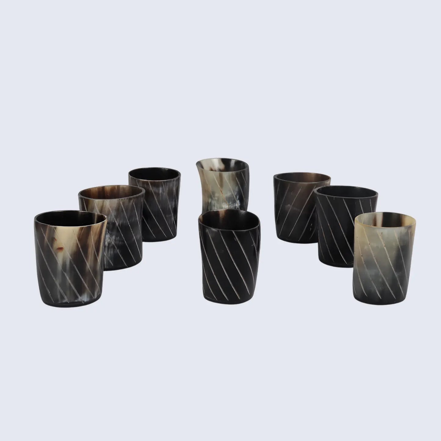 Horn Whiskey Shot Glasses Pack (4,8 & 12) – Hold Up to 6.5oz, Twist