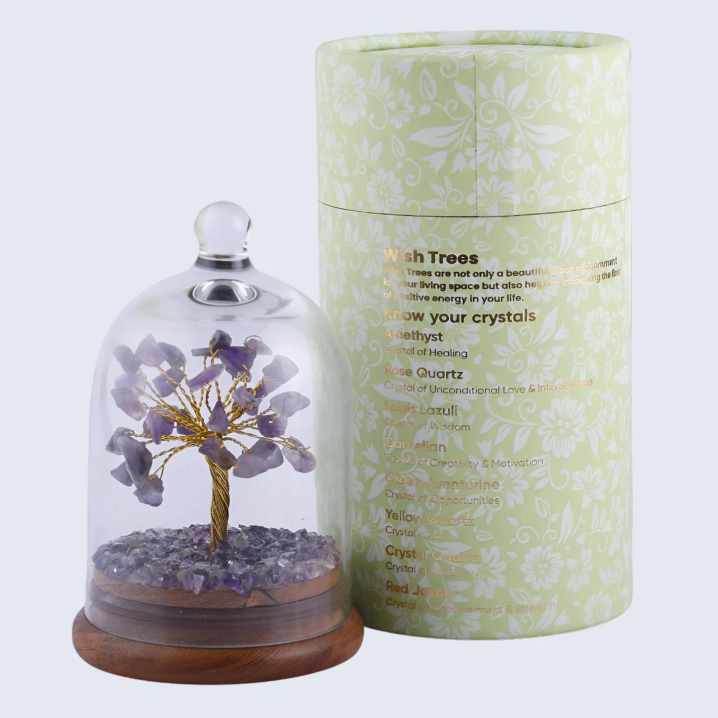 Healing Crystal Tree Amethyst with Dome - Purple